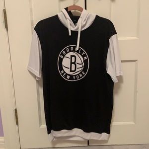 Brooklyn Nets short sleeve hoodie